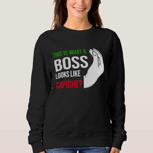 this is what a boss lokks like capiche Italy Vaffa T Shirt (Framsida)