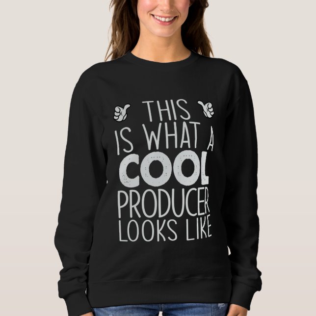 This Is What A Cool Producer Looks Like T Shirt (Framsida)