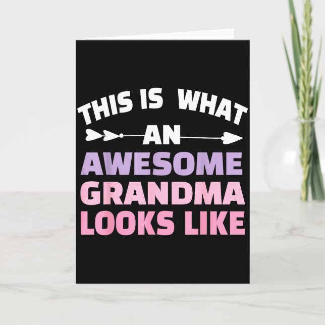 This Is What An Awesome Grandma Looks Like Grandmo Kort (Framsida)