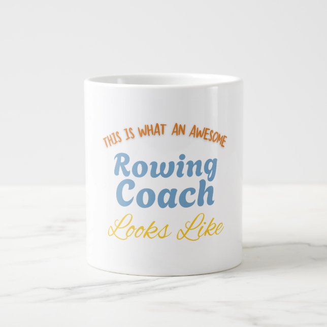 This Is What An Awesome Rowing Coach Looks Like Jumbo Mugg (Framsidan)