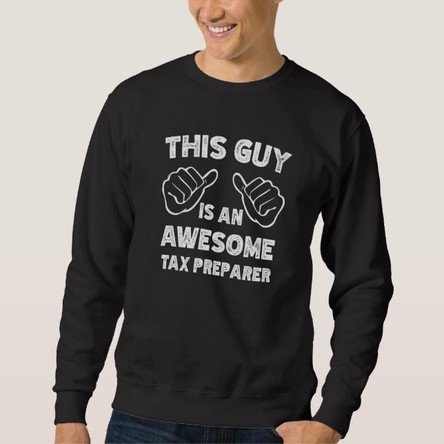 This is what an awesome Tax preparer look like   Lång Ärmad Tröja (Framsida)