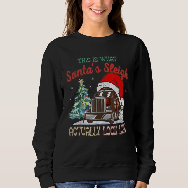 This Is What My Santa's Sleigh Firefighter Truck C T Shirt (Framsida)