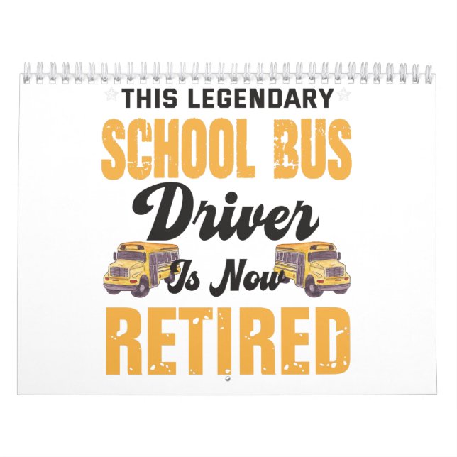 This legendary school bus driver is now retired kalender (Omslag)