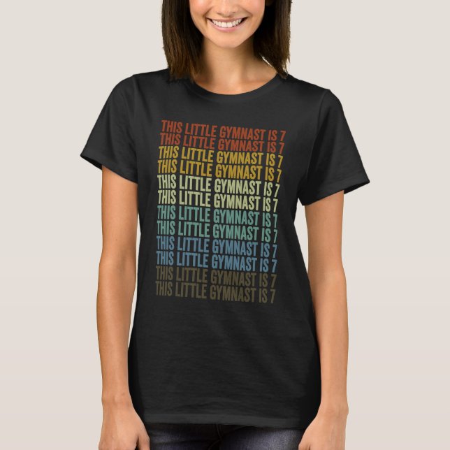 This Little Gymnast Is 7 Gymnastics Little Gymnast T Shirt (Framsida)