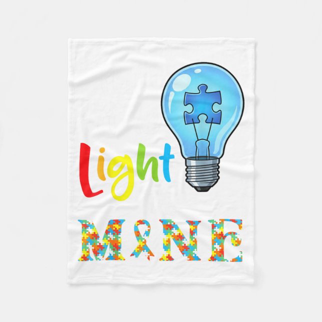 This Little Light Of Mine Autism Awareness Support Fleecefilt (Framsidan)