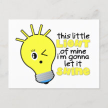 This Little Light Of Mine Postkort
