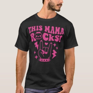This Mama Rocks Rock And Roll Mom gift T Shirt