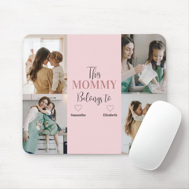 "this Mamma Tillhör To" Anpassningsbar Photo Mouse Musmatta (Med mus)
