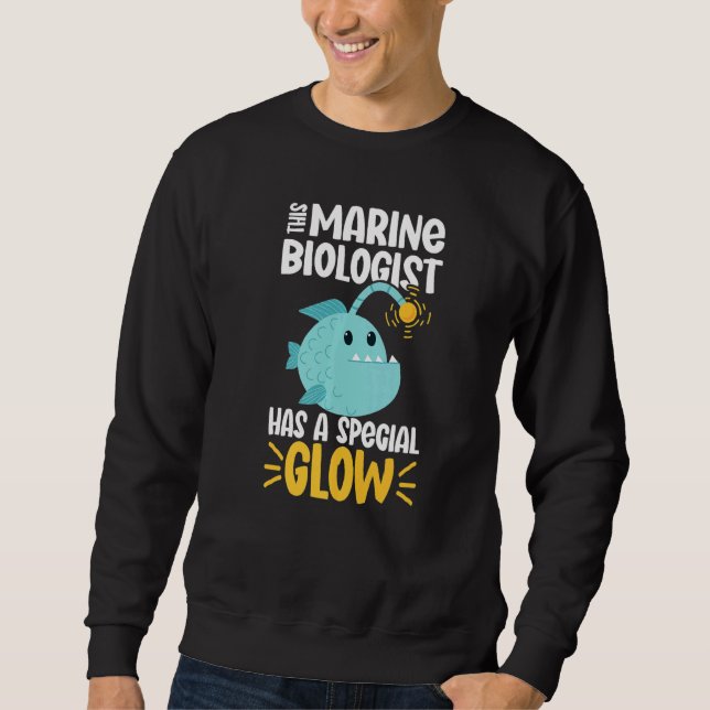 This Marine Biologist has a special glow   Lång Ärmad Tröja (Framsida)