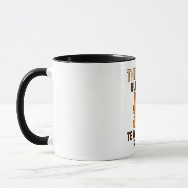 This Mug Runs on Tea and Eye Rolls – Funny British Mugg (Vänster)