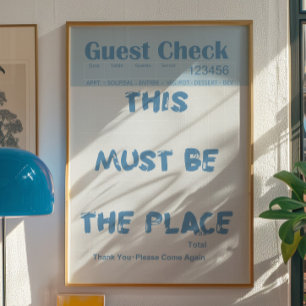 This Must Be The Place Minimalistisk Blå Affisch