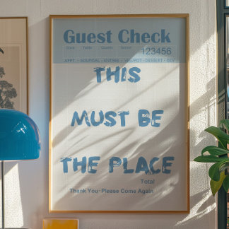 This Must Be The Place Minimalistisk Blå Affisch