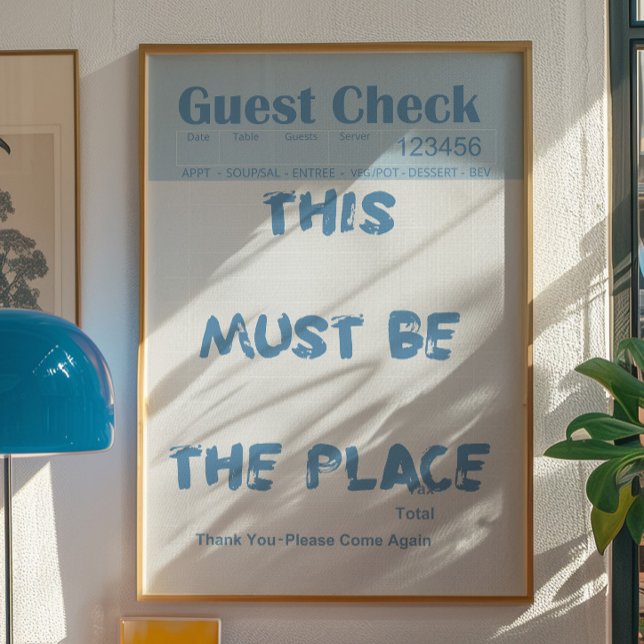 This Must Be The Place Minimalistisk Blå Affisch  (Skapare uppladdad)