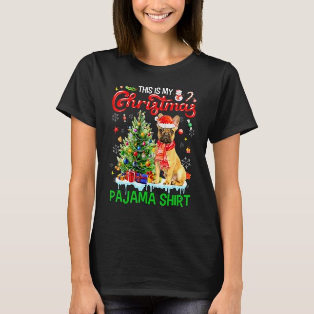 This My Christmas Pajama   French Bulldog Scarf Sa T Shirt (Framsida)