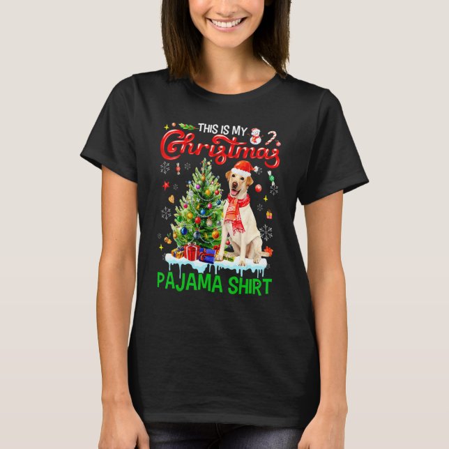 This My Christmas Pajama   Labrador Retriever Sant T Shirt (Framsida)