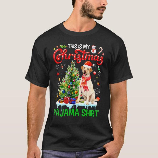 This My Christmas Pajama   Labrador Retriever Sant T Shirt (Framsida)
