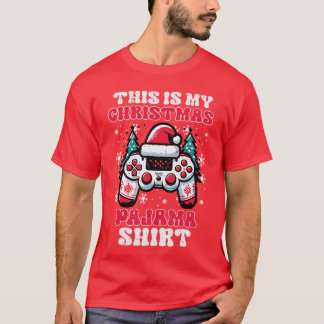 This My Christmas Pajama Shirt Gaming Xmas Men Boy T Shirt