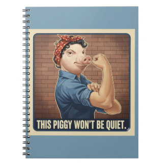 This Piggy Won't Be Quiet Spiral Notebook Anteckningsbok