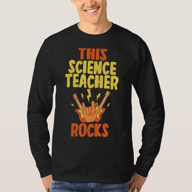 This Science Teacher Rocks T Shirt (Framsida)