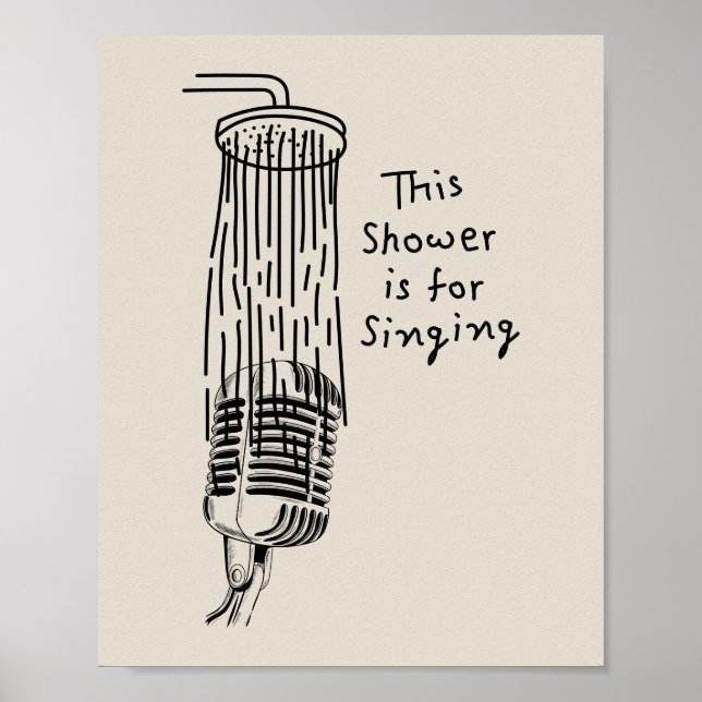 This Shower is for singing Poster (Framsidan)