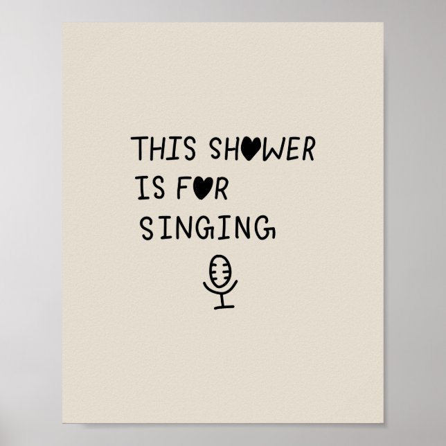 This Shower Is for Singing Poster (Framsidan)