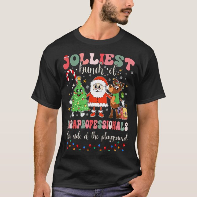 This Side Of The Playground Cute Merry Paras  T Shirt (Framsida)