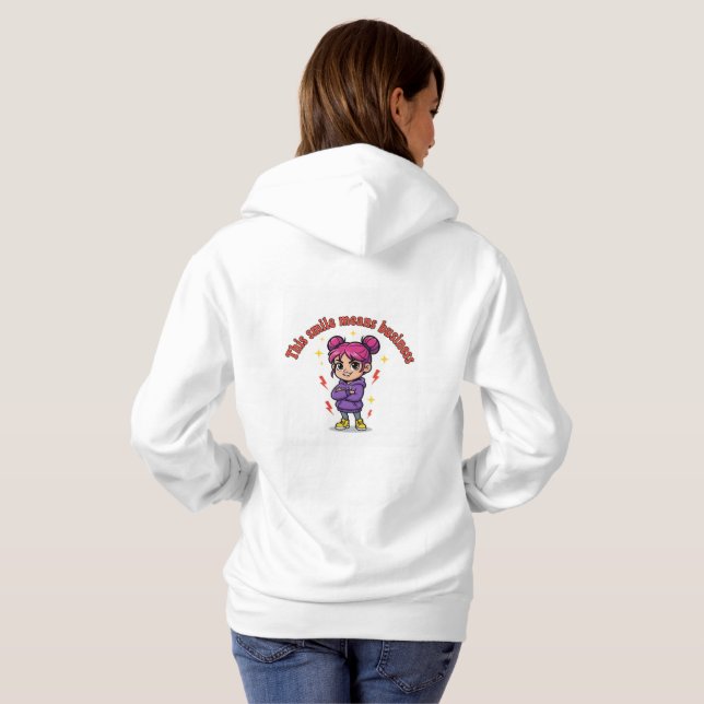 This Small Means Business Women's Hoodie T Shirt (Hel baksida)
