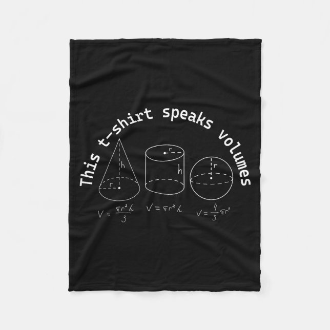 This Speaks Volumes Funny Maths Science Geeky Pun  Fleecefilt (Framsidan)