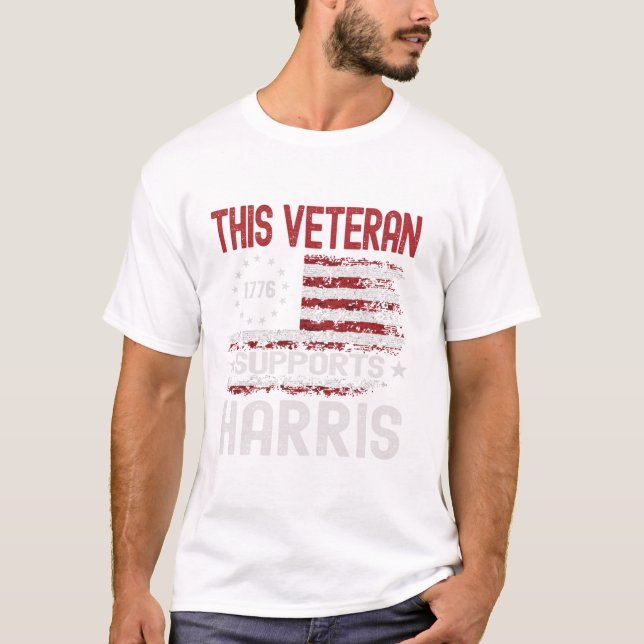 This Veteran Supports Harris T Shirt (Framsida)