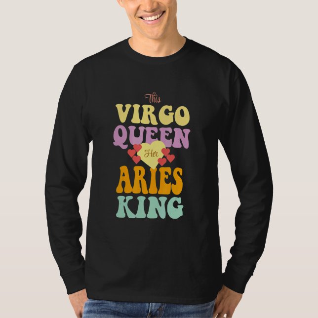 THIS VIRGO QUEEN LOVES HER ARIES KING T SHIRT (Framsida)