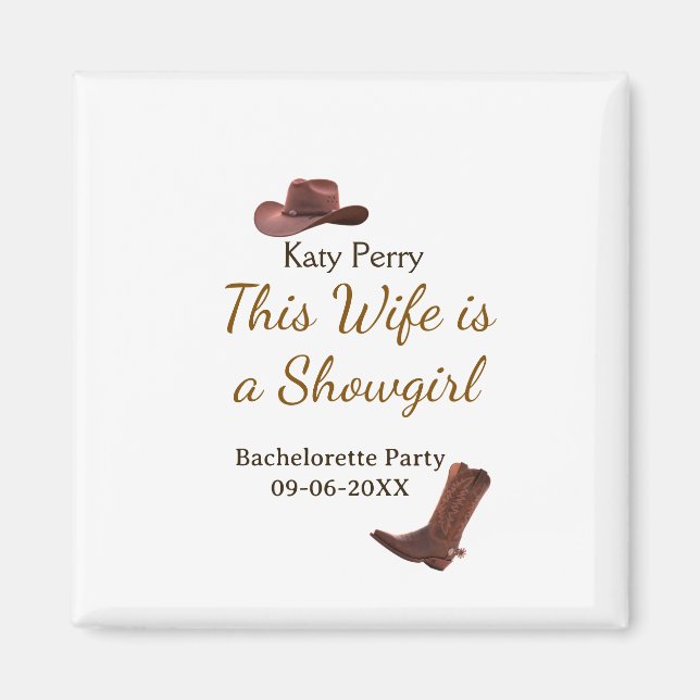 This Wife is a showgirl bachelorette party name da Magnet (Framsidan)