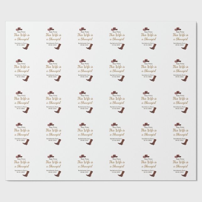 This Wife is a showgirl bachelorette party name da Presentpapper (Platt)