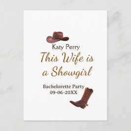 This Wife is a showgirl bachelorette party name da Vykort