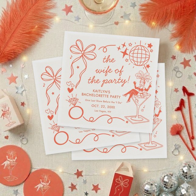 This Wife Is A Showgirl Bachelorette Party Pappersservett (Skapare uppladdad)