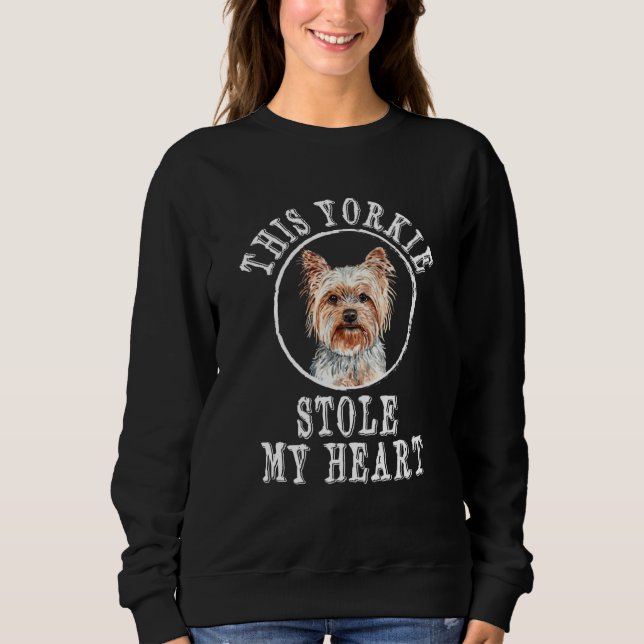 This Yorkie Stole My Heart Yorkshire Terrier Dog T Shirt (Framsida)