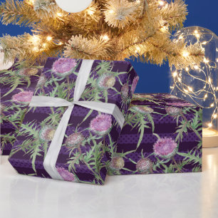 Thistle blommviolett presentpapper