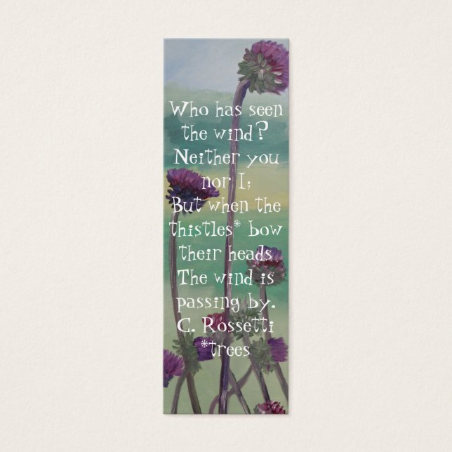Thistle Bookmark Litet Visitkort (Framsidan)