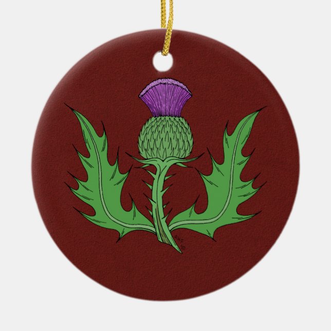 Thistle Ceramic Ornament (Framsidan)