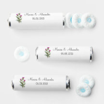 Thistle Floral Scottish Watercolor Wedding Party