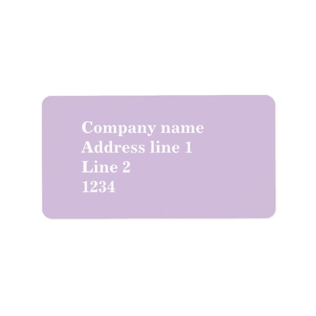 Thistle lila adressetikett (Framsidan)