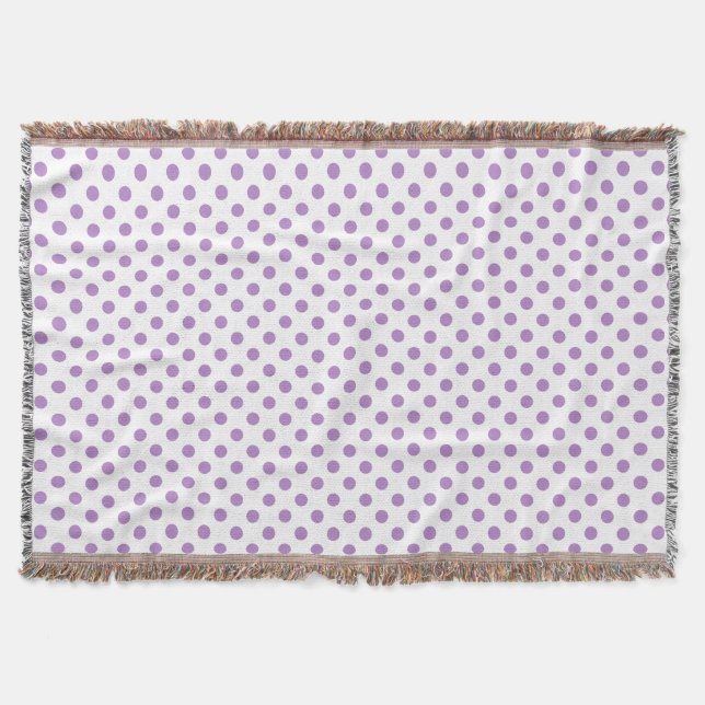 Thistle Lila Polka dots Circles Filt (Framsidan)