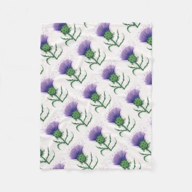 Thistle med en vridning av tartanen fleecefilt (Framsidan)