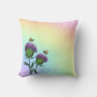 Thistle och Bees Kudde