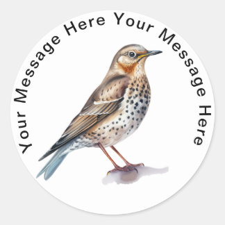 Thistle Thush Runt Klistermärke