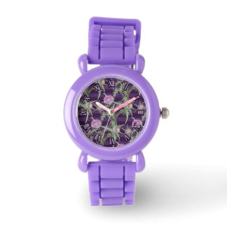 Thistle violet flowers armbandsur