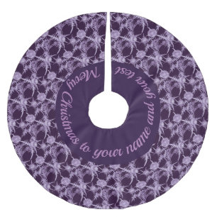THISTLE violet mönster Julgransmatta Borstad Polyester