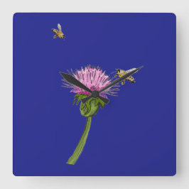 Thistle Wall Clock  Fyrkantig Klocka