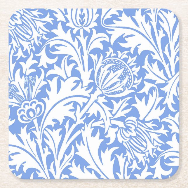 Thistle, William Morris Underlägg Papper Kvadrat (Framsidan)