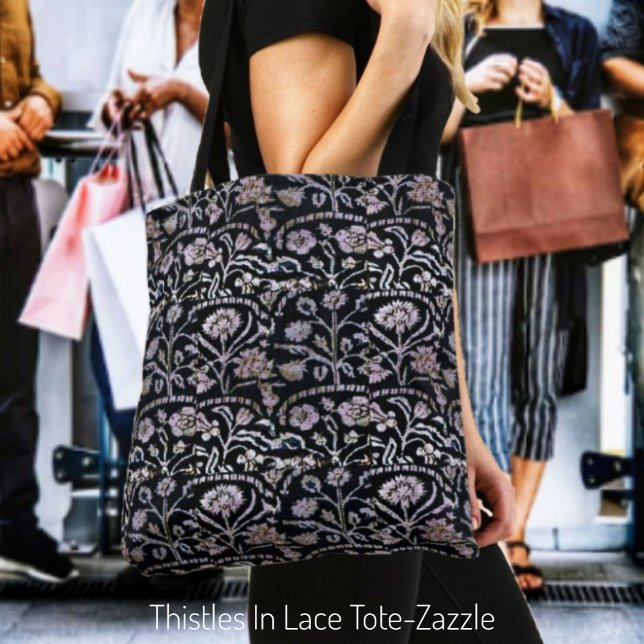 Thistles i Snöre Tygkasse (Skapare uppladdad)