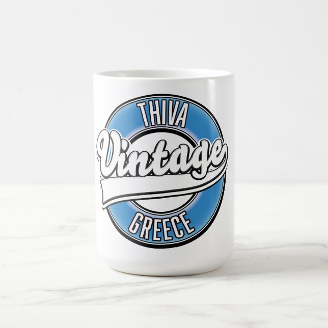 Thiva Grekland vintage logotyp Kaffemugg (Center)